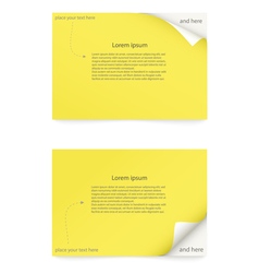Empty yellow paper sheet eps10 Royalty Free Vector Image