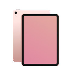 Pink Tablet Mockup Front And Back View Isolated