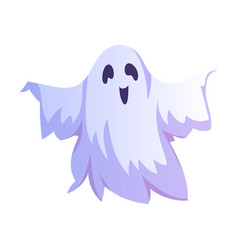 Spooky White Ghost Or Spirit Of Dead Flying