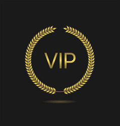 Vip Golden Laurel Wreath Label