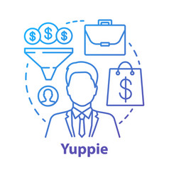 Yuppie Blue Concept Icon Business Person Idea