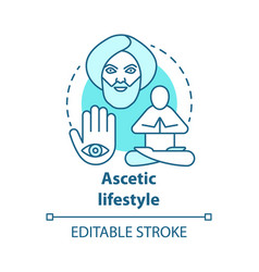 Ascetic Lifestyle Blue Concept Icon Severe