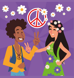 Couple Hippie Culture