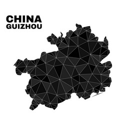 Polygonal Guizhou Province Map