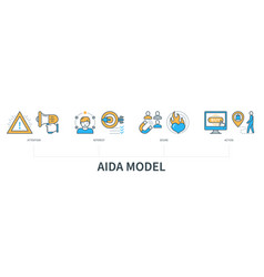 Aida Model Concept With Icons Attention