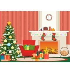 Christmas Livingroom Flat Interior