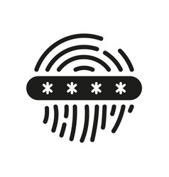 Touch Id Privacy Concept Silhouette Icon Finger