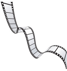 3d Wavy Film Strip White Background