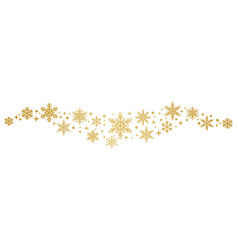 Golden Snowflake Wave Clip Art Element Elegant