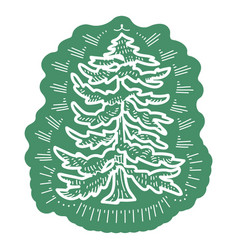 Green Pine Tree Cut Out