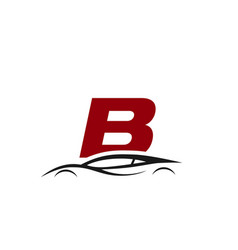 Letter B Logo With Car