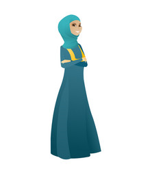 Muslim Confident Business Woman With Folded Arms