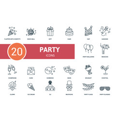 Party Icon Set Icon Contains Icon