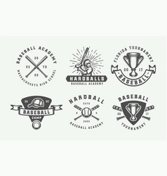 Vintage Baseball Sport Logos Emblems Badges Marks