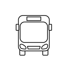 Bus Line Art Icon Design Template