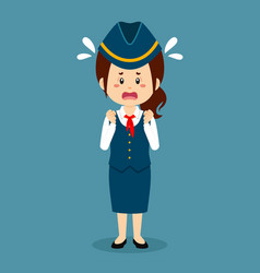 Stock Confused Stewardess Women