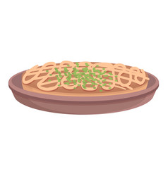 Asian Cake Icon Cartoon Japanese Food