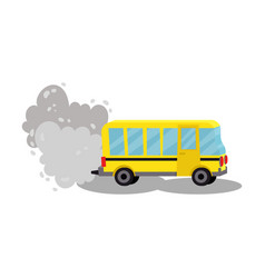 Bus With Exhaust Gases