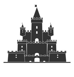 Medieval Castle Simple Icon Stock Flat