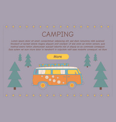 Promotional Flyer For Camping Travel Hiking