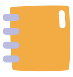 Yellow Wired Notebook On A White Background