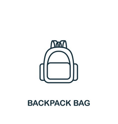 Backpack Bag Icon Line Simple Line Outdoor