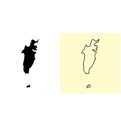 Musandam Map Oman Asia Filled And Outline Map