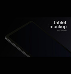 Black Tablet Horizontal Mockup With Editable