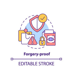 Forgery-proof Concept Icon