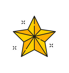 Shining Gold Star Christmas Toy Line Icon