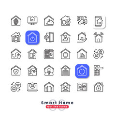 Smart Home Outline Icons