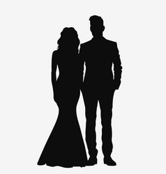 Bride And Groom Black Silhouette