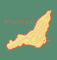 Flat Map Montreal Is A City Canada