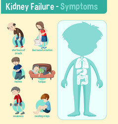 Kidney Failure Symptoms Information Infographic