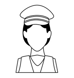 Transit Agent Profession Avatar In Black And White