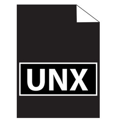 Unx Text File Extension Icon On White Background