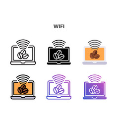 Wifi Icons Set With Different Styles