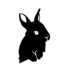 Black Rabbit Silhouette Design