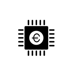 Broker Business Chip Euro Icon Coin With Dollar