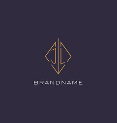 Initial Letter Jl Logo Monogram With Diamond