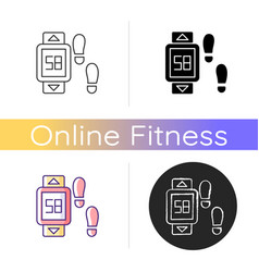 Online Fitness Pedometer Device Icon