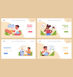 Pocket Money Web Or Landing Set Kids Learning