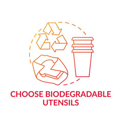 Choose Biodegradable Utensils Concept Icon