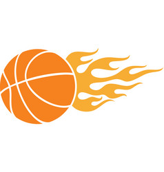 Flaming Basketball Ball Color