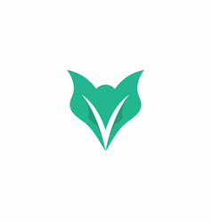 Fox Leaf Logo Design Nature Flower Logo