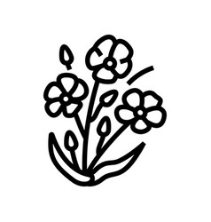 Linum Plant Food Line Icon