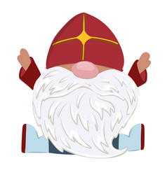 Saint Nicholas Day Character Isolated On White