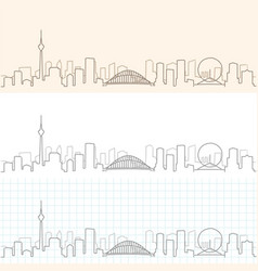 Tianjin Hand Drawn Skyline