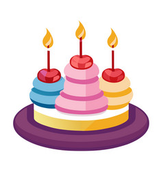 Birthday Cake Festive Candles Decoration