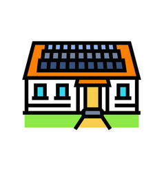 Roof Solar Panel Color Icon